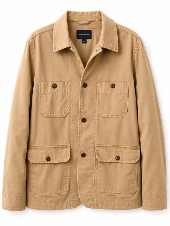 Banana Republic Other - Banana Republic Utility Chore Jacket Tan Khaki Large L